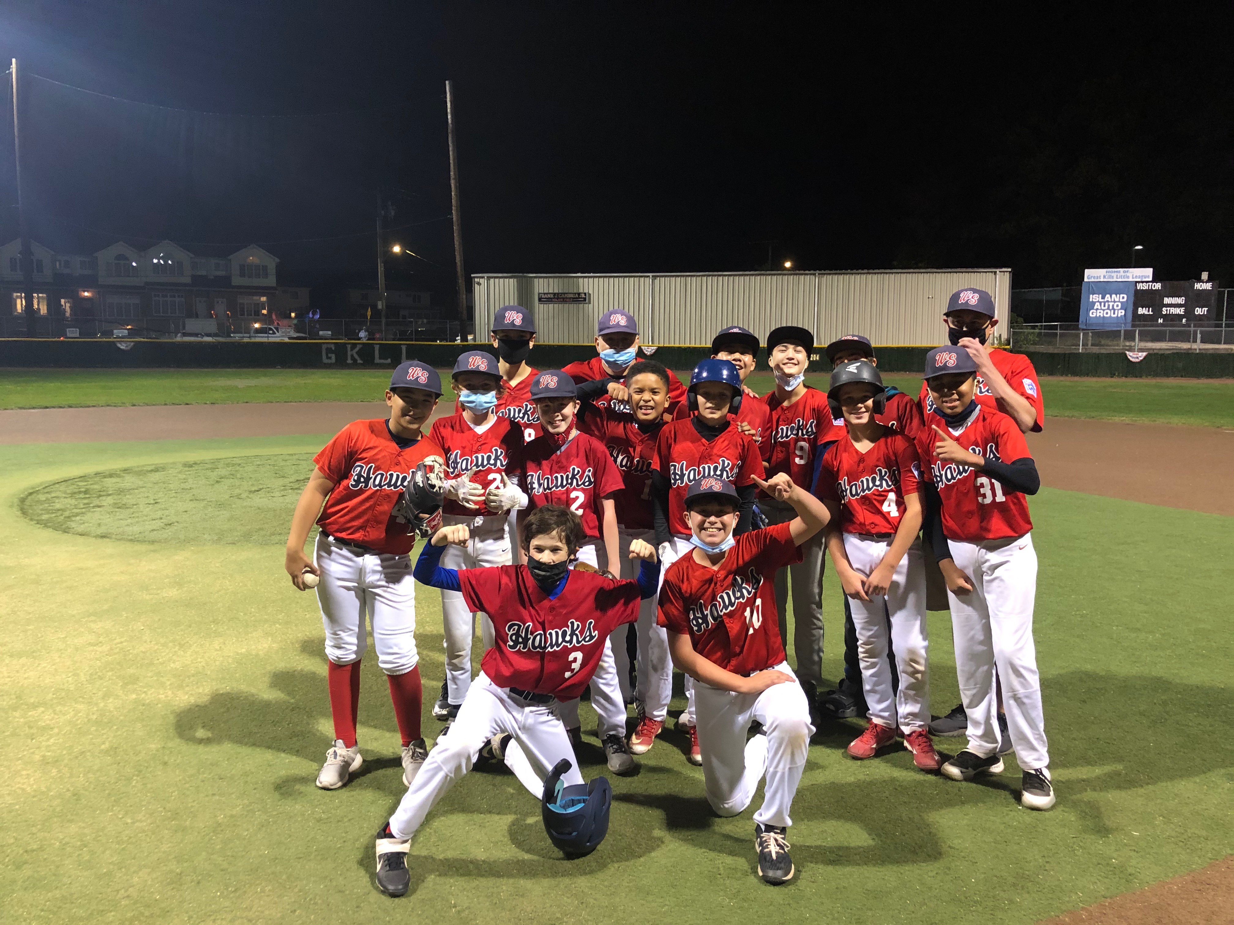 West Side's Hawks 12U team won the NYC Baseball Federation Columbus Day Tournaments!